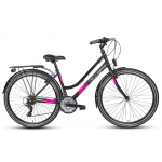 Trekingový bicykel 28" VELLBERG TRIP čierno-ružový 19"
